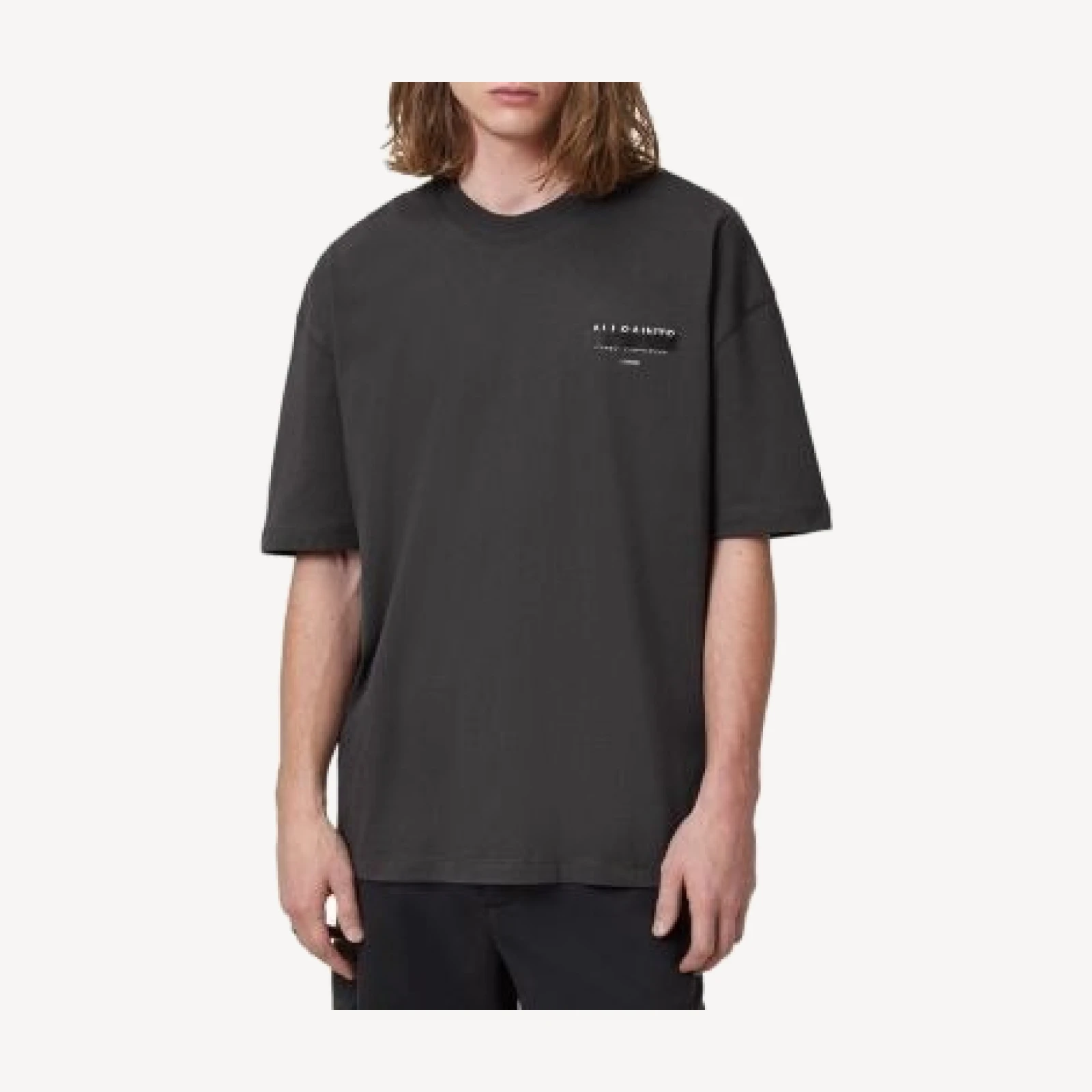 Allsaints Redact Graphic Logo Tee