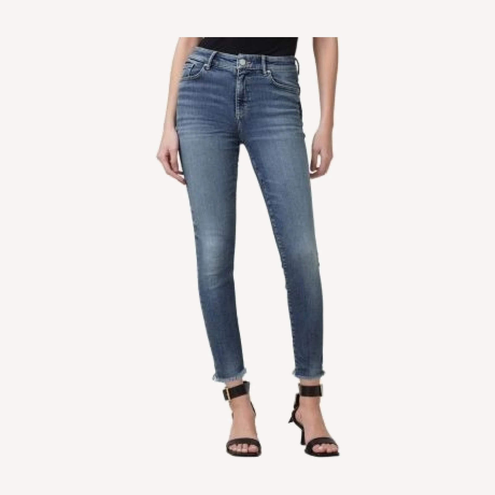 Allsaints Miller Push Up High Rise Skinny Ankle Jeans in Deep Royal