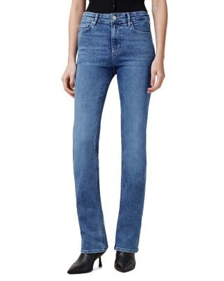 Allsaints Haldan Mid Rise Slim Bootcut Jeans in Mid Indigo