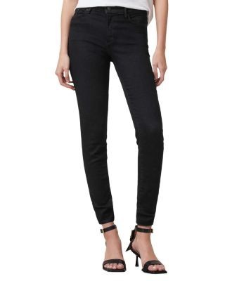 Allsaints Miller Size Me High Rise Skinny Jeans in Black