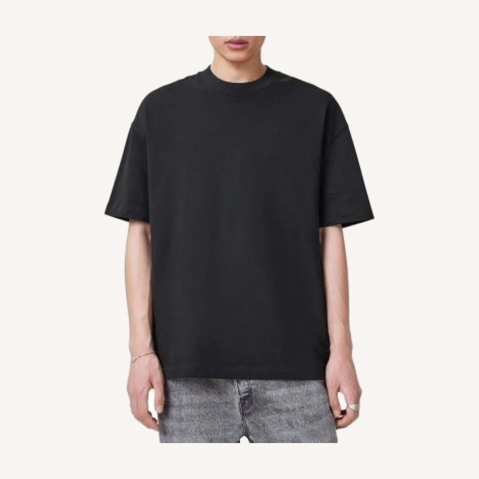 Allsaints Haven Cotton Logo Embroidered Tee