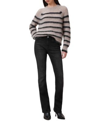 Allsaints Haldan Mid Rise Slim Bootcut Jeans in Washed Black