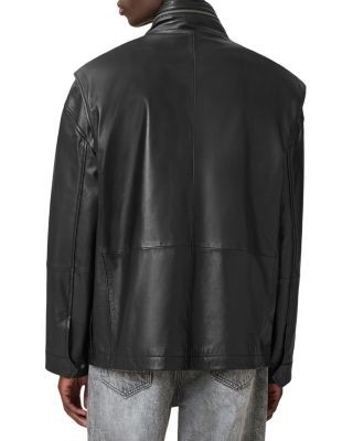 Allsaints Halton Relaxed Fit Leather Jacket