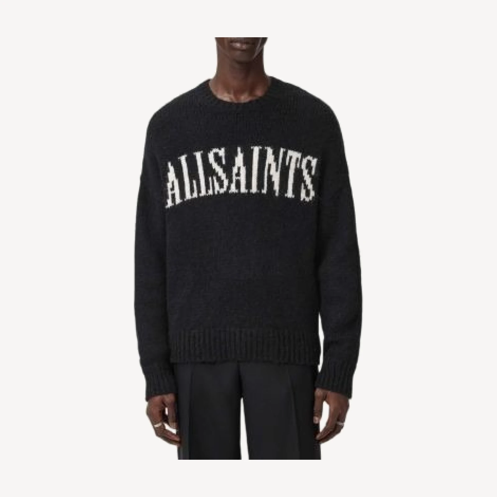 Allsaints Stokes Oversized Fit Logo Sweater