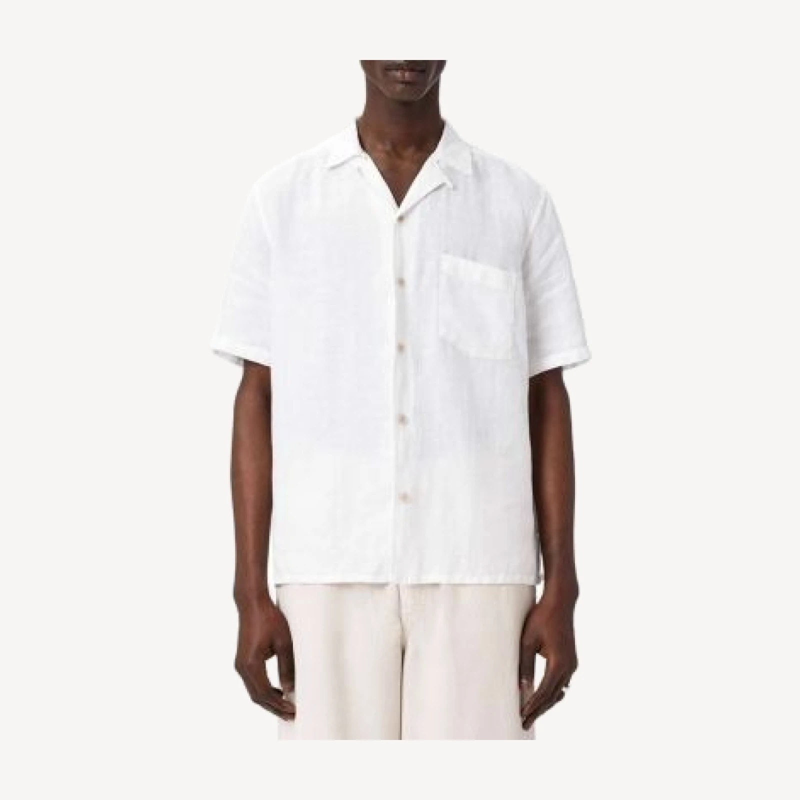Allsaints Oversized Fit Linen Shirt