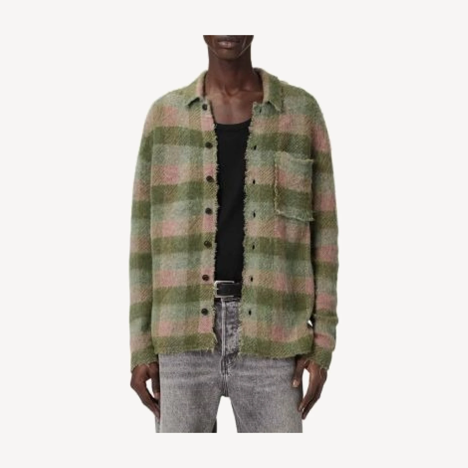 Allsaints Adler Plaid Cardigan