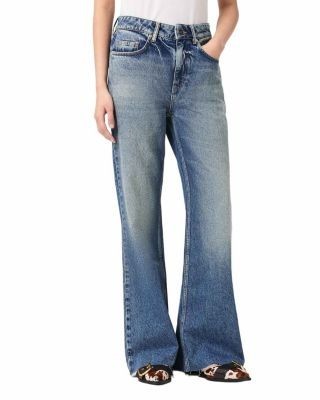 Allsaints Ember High Rise Flare Leg Jeans in Vintage Indigo