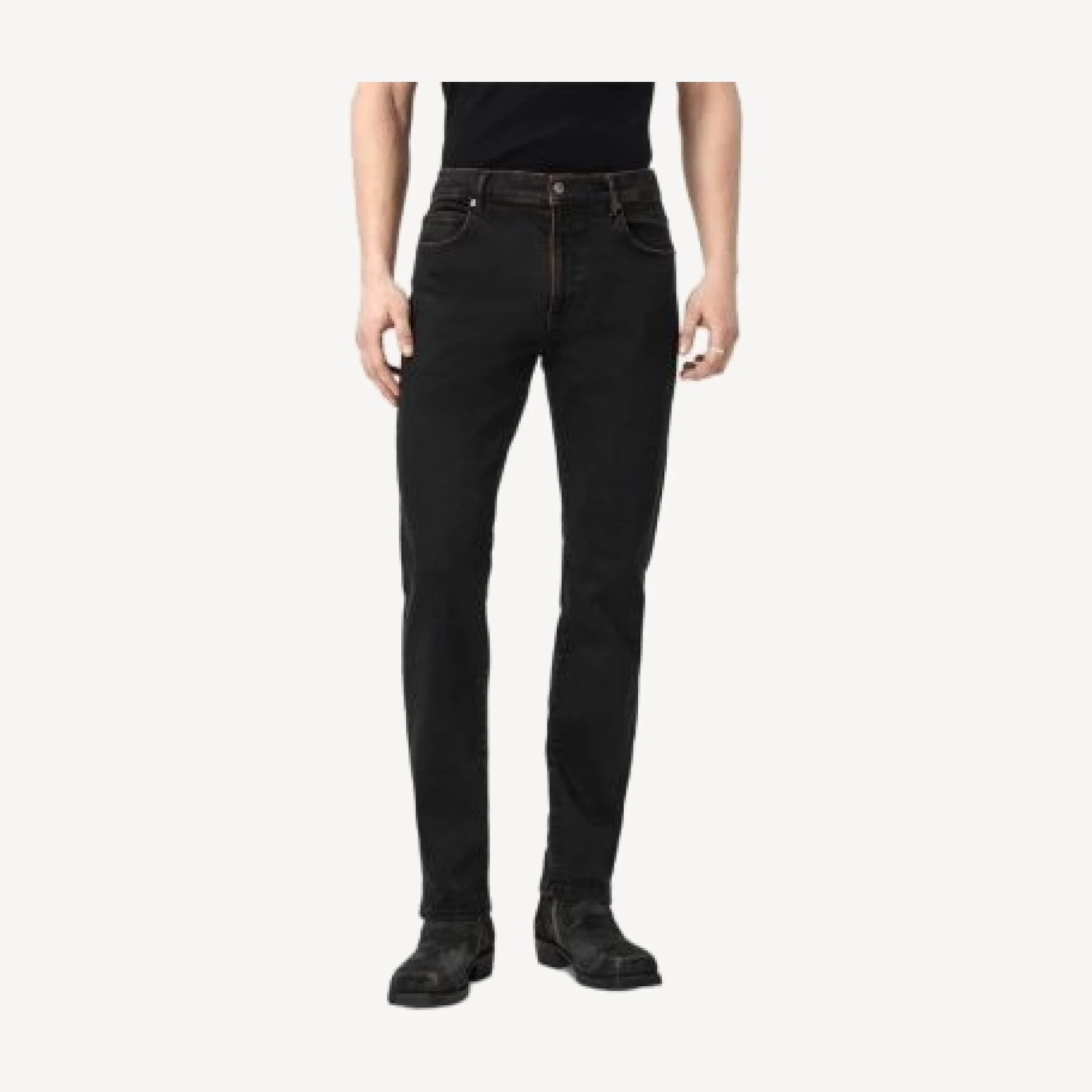 Allsaints Sid Skinny Fit Ultra Jeans in Overdyed Brown