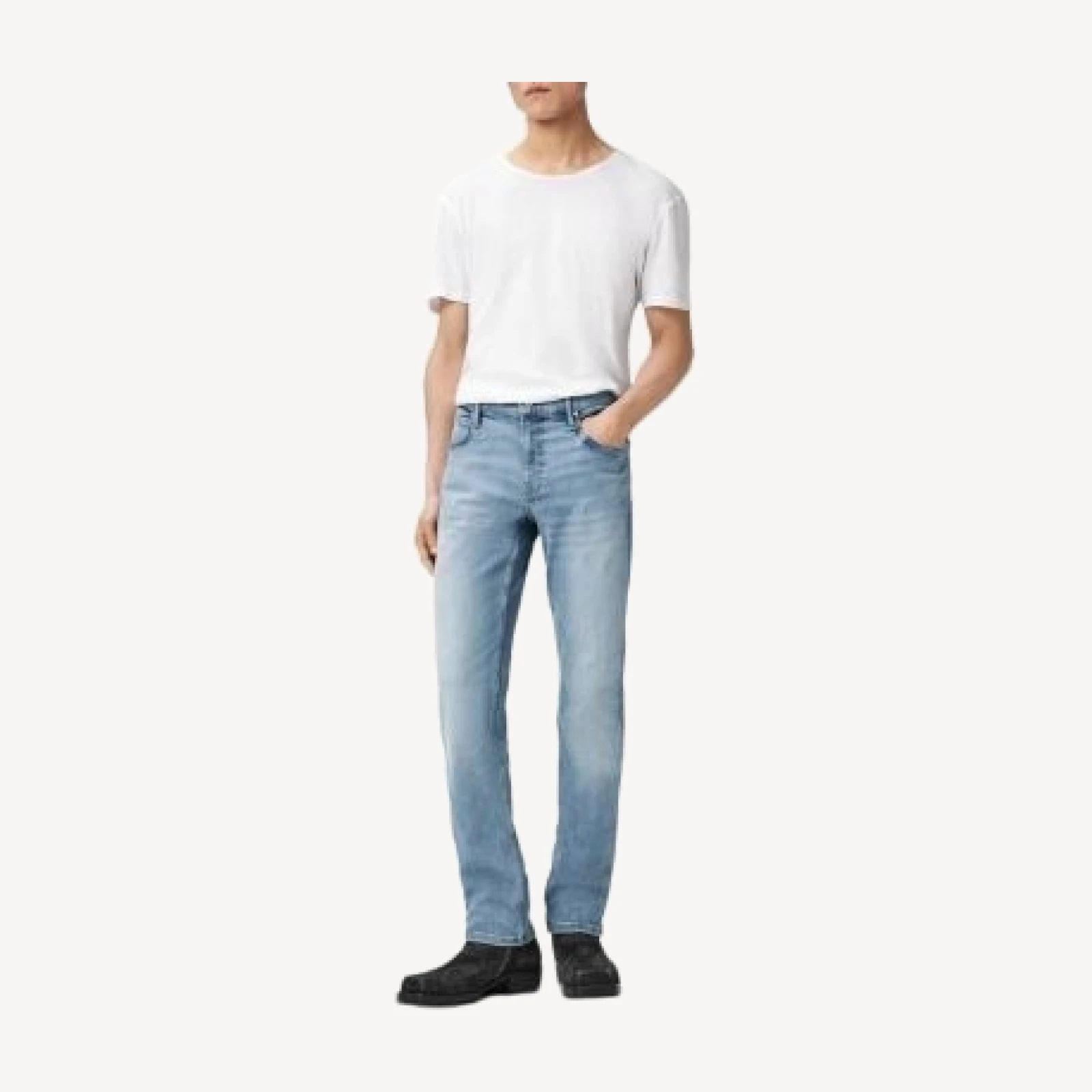 Allsaints Sid Ultra Skinny Fit Jeans in Light Indigo