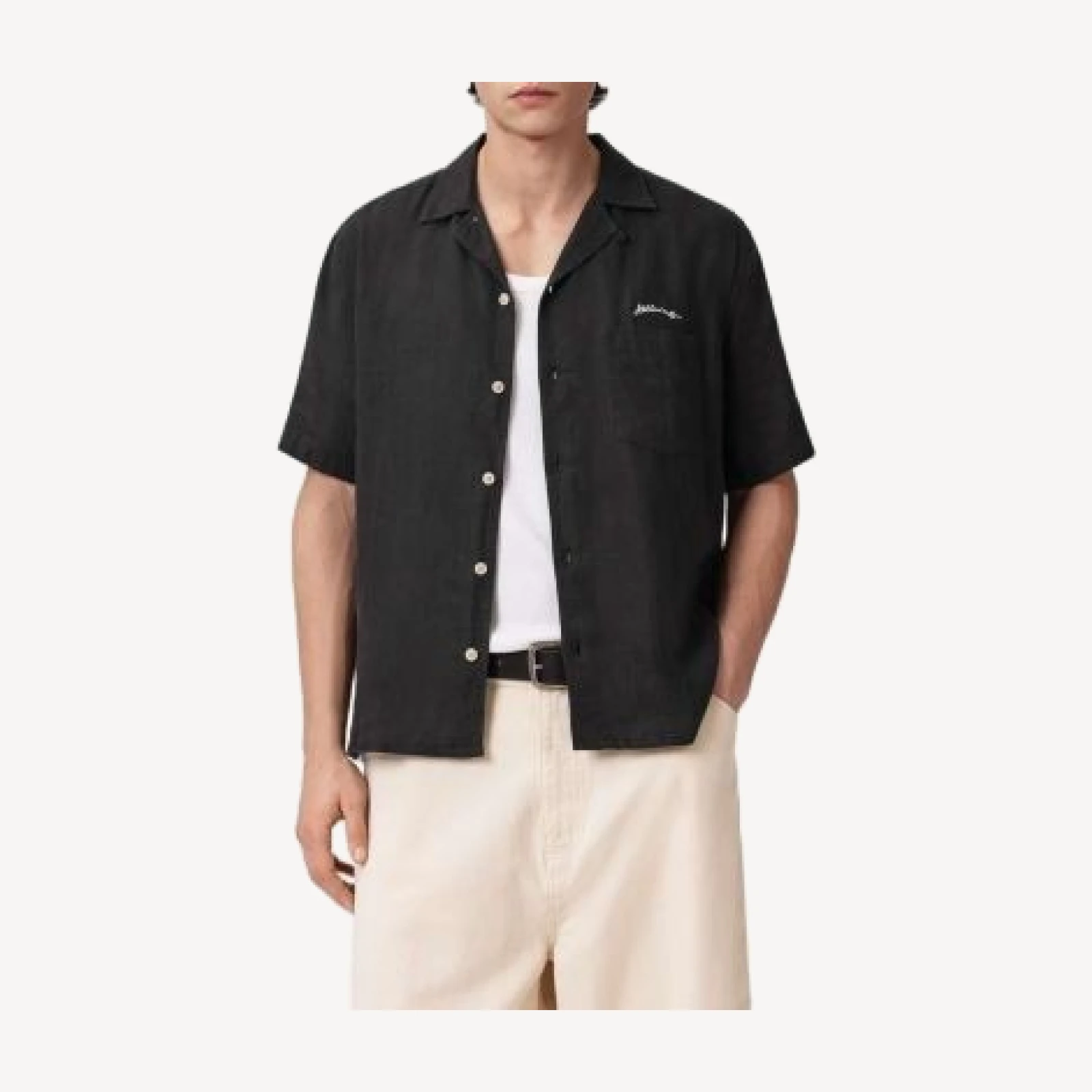 Allsaints Wilder Boxy Fit Short Sleeve Shirt