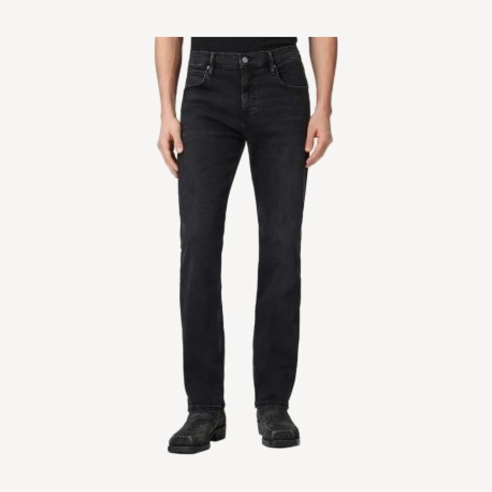 Allsaints Sid Skinny Fit Ultra Jeans in Washed Black