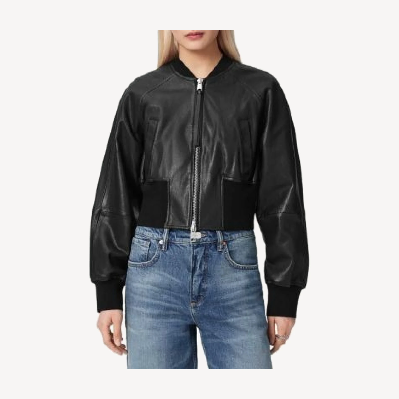 Allsaints Suri Leather Bomber Jacket