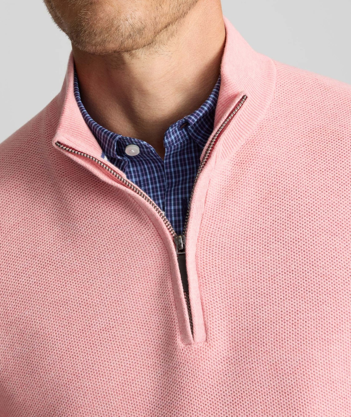 Cotton Quarter-Zip Sweater