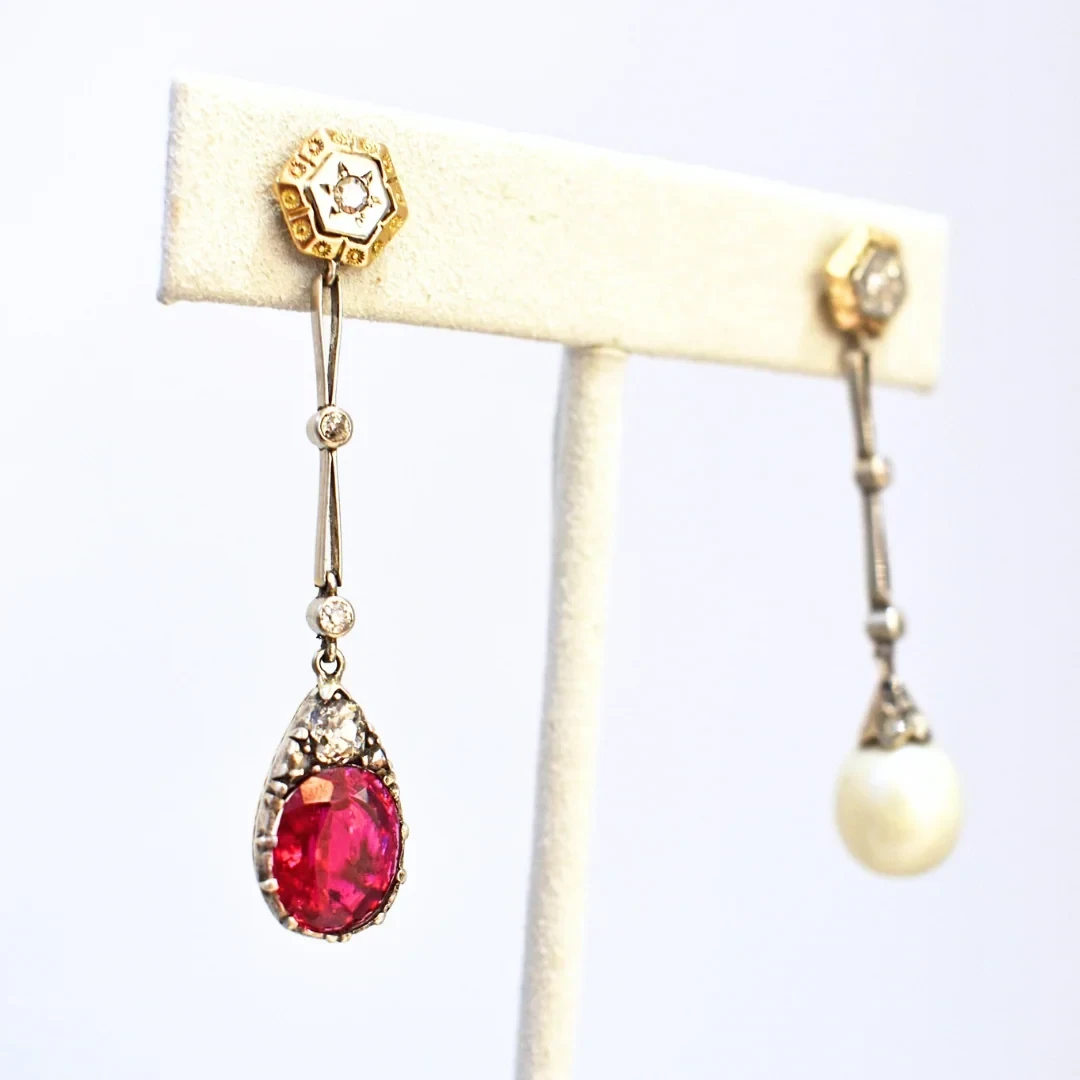 Mismatched Drop Earrings