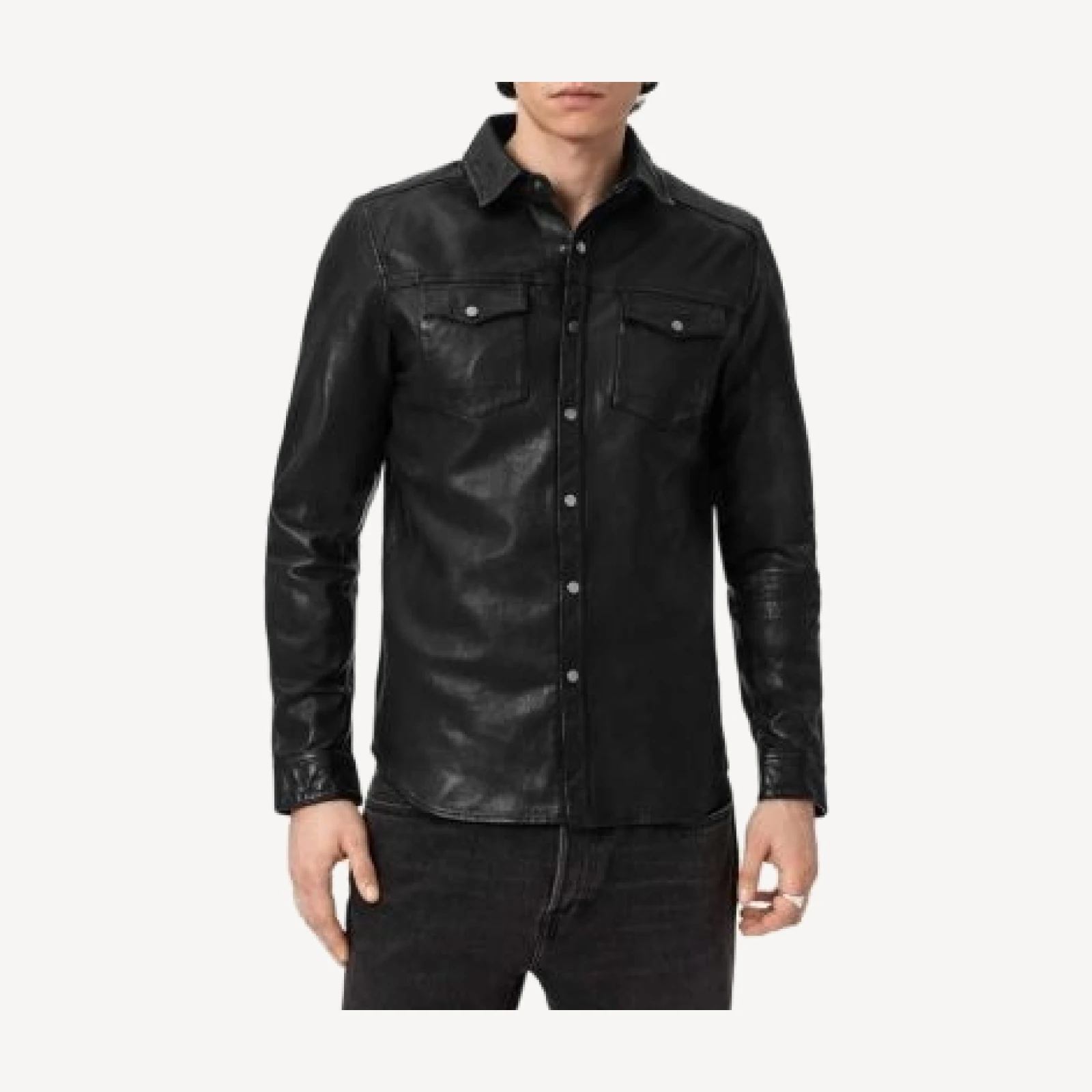 Allsaints Irwin Leather Shirt