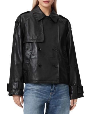 Allsaints Reya Cropped Leather Jacket