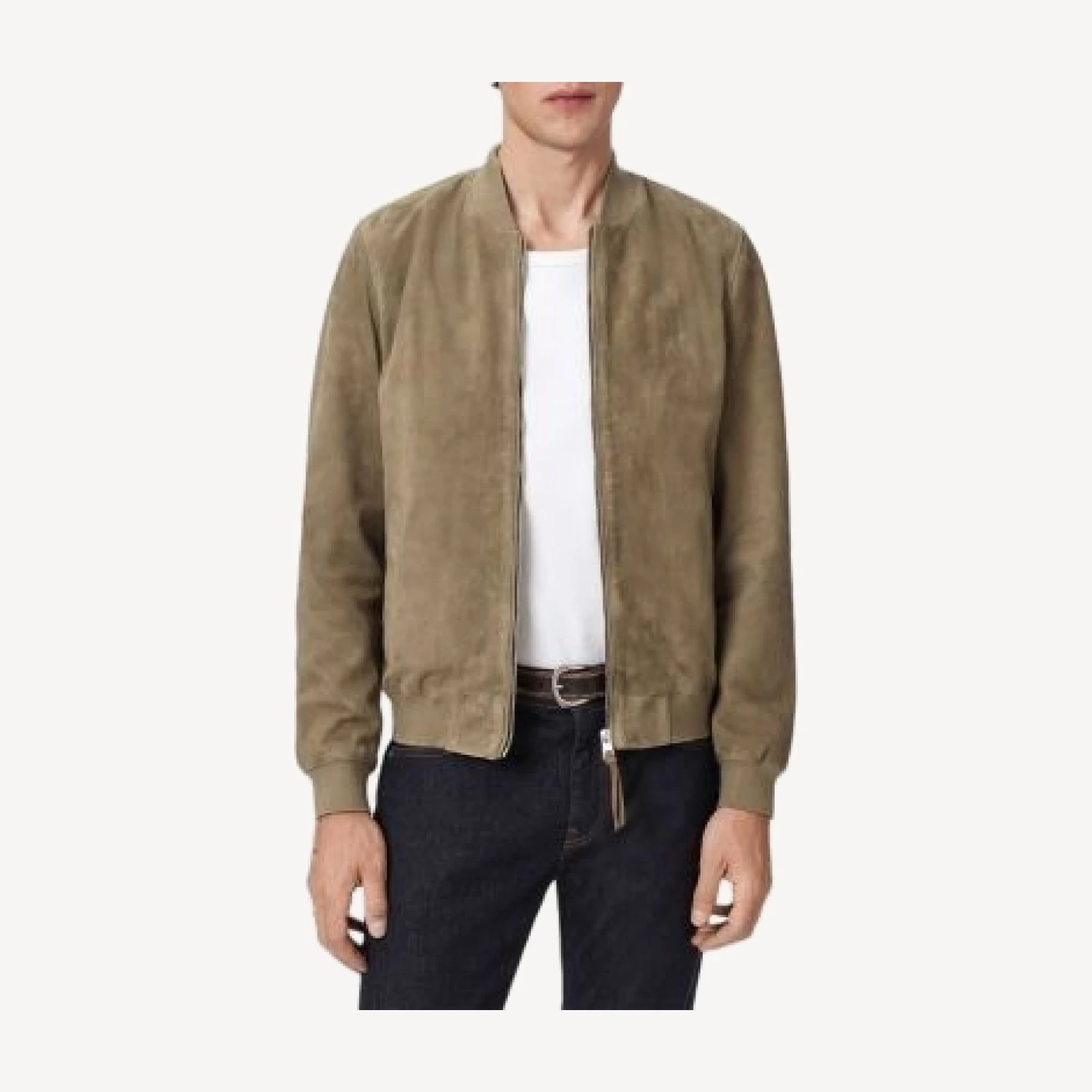 Allsaints Morten Suede Bomber Jacket