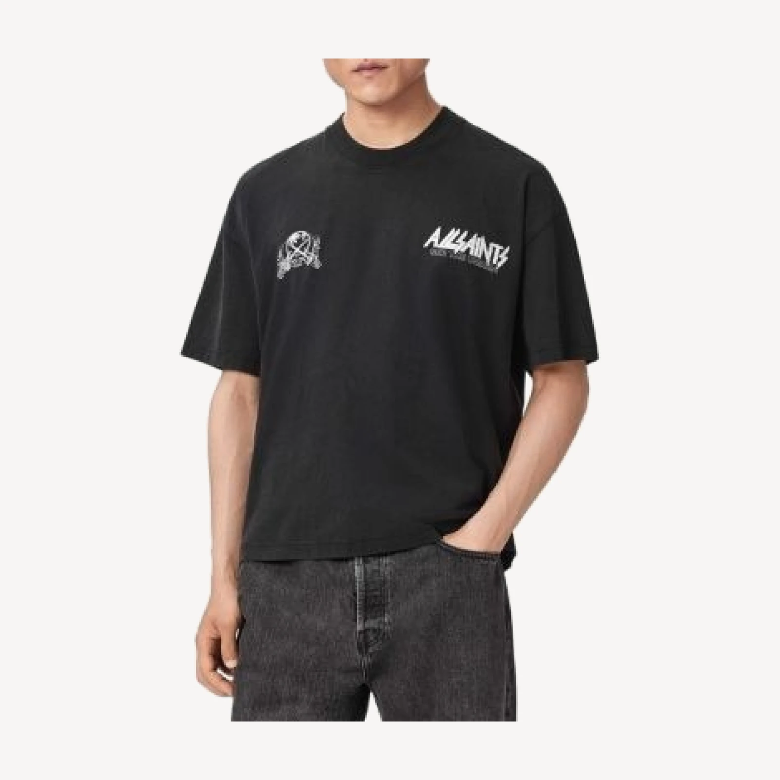 Allsaints Chromium Logo Graphic Tour T-Shirt