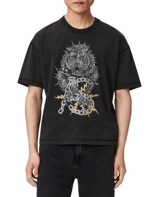 Allsaints Iron Tiger Backstage Logo Graphic Tour T-Shirt