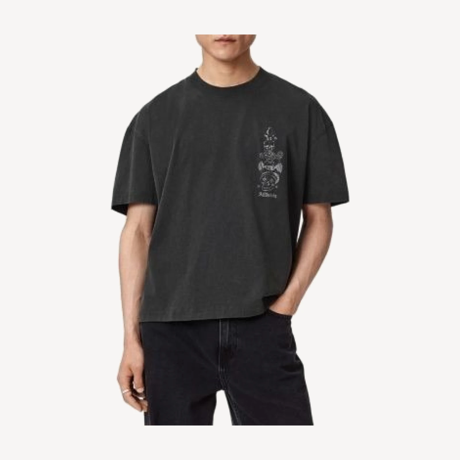 Allsaints Ignis Tattoo Graphics Logo T-Shirt