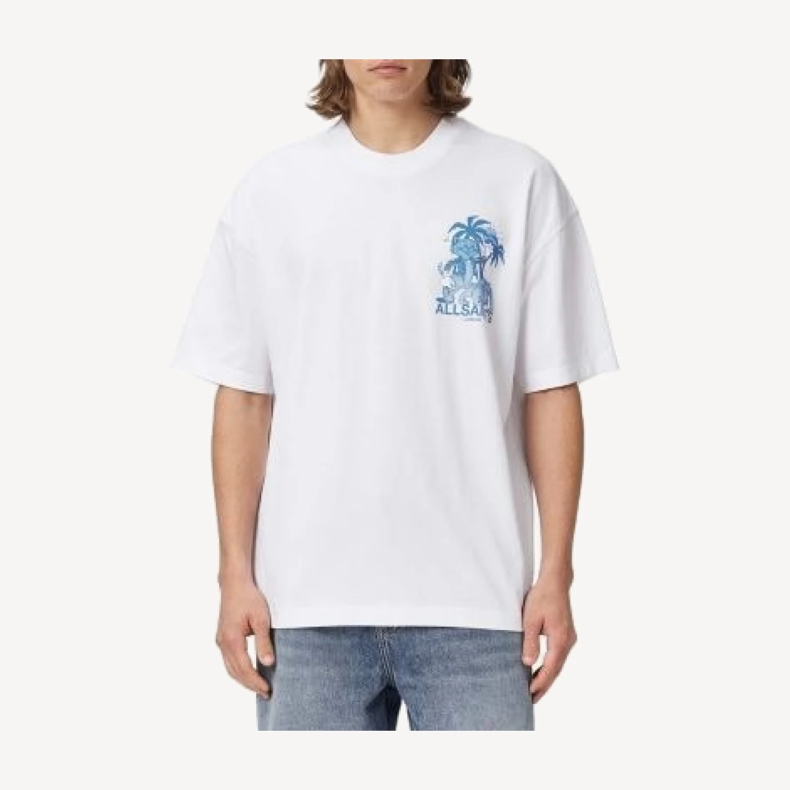 Allsaints Bulldog Cat Tropical Graphic T-Shirt