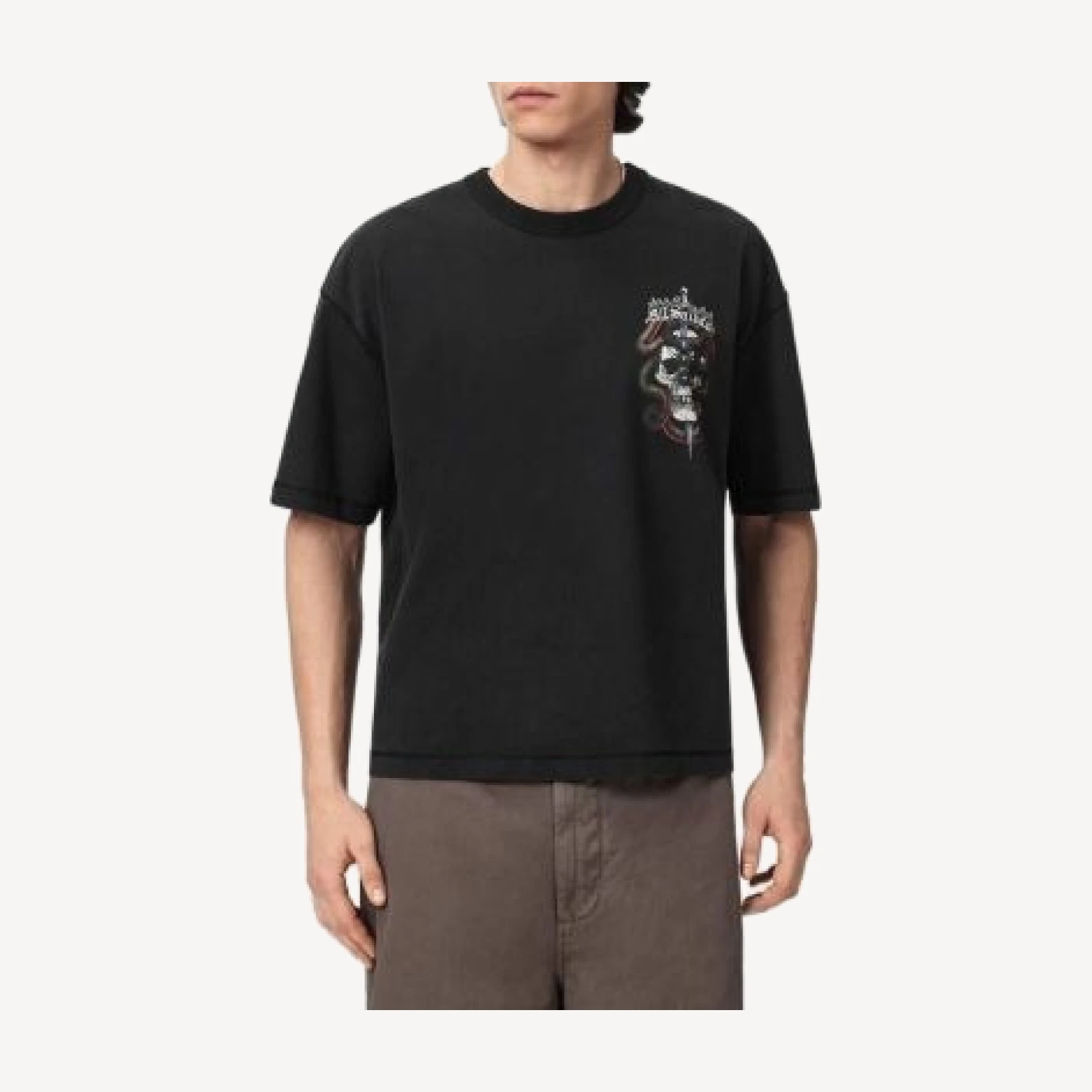Allsaints Araknid Graphic Crewneck T-Shirt