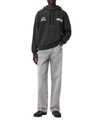 Allsaints Chromium Logo Graphic Drawstring Tour Hoodie