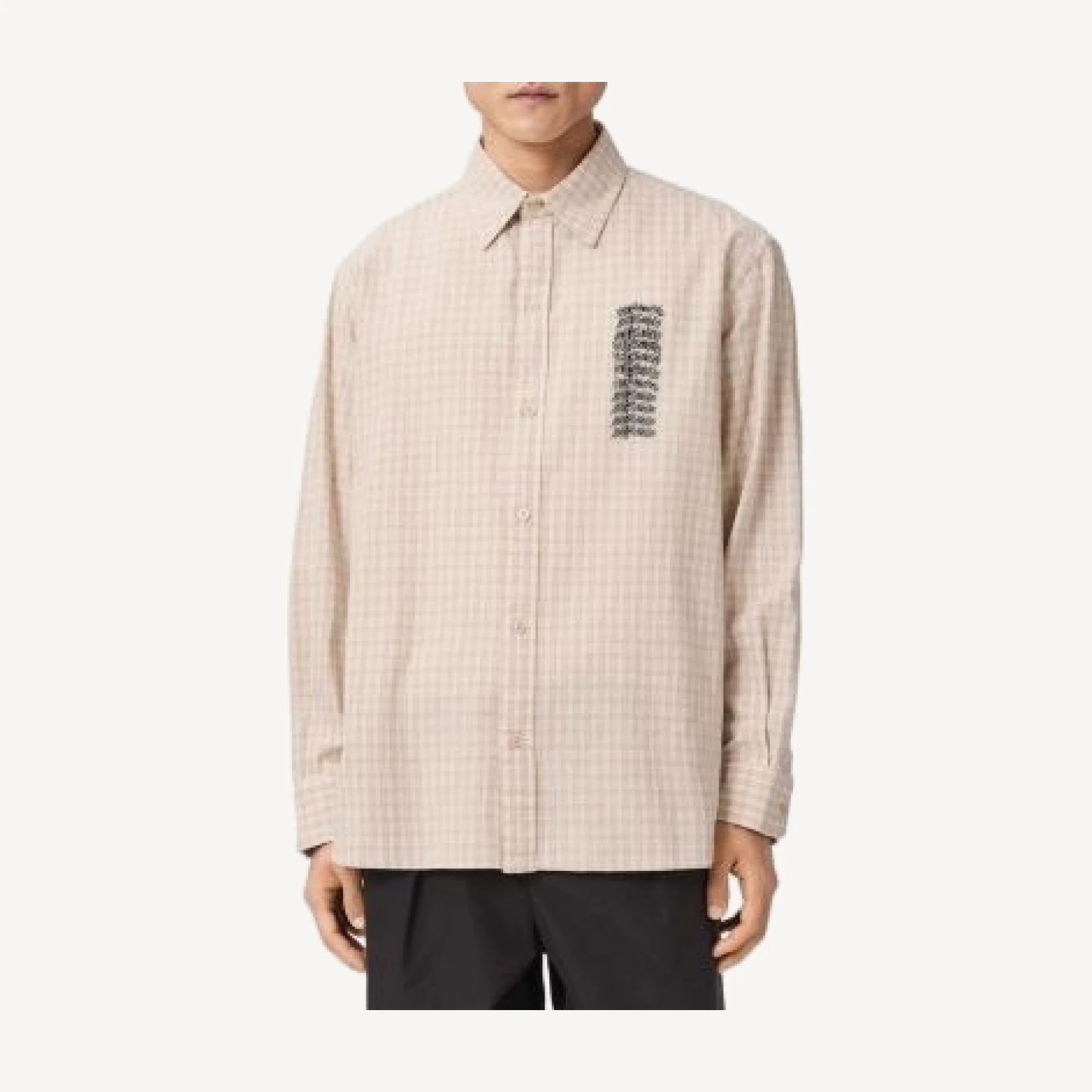 Allsaints Repeater Checked Long Sleeve Shirt