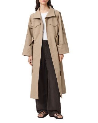 Allsaints Clayton Stand Collar Trench Coat