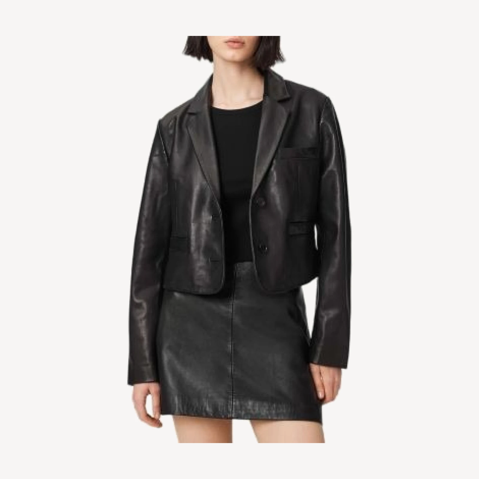 Allsaints Apton Leather Blazer