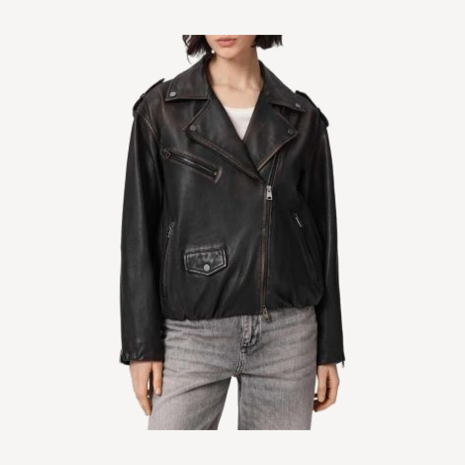 Allsaints Samina Leather Biker Jacket