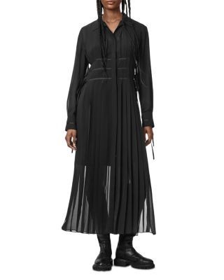 Allsaints Kass Pleated Shirt Dress