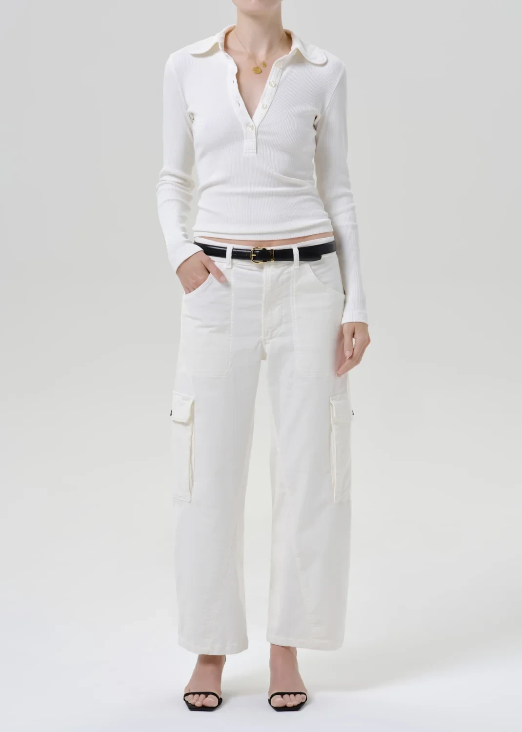 Thassos Twisted Seam Utility Stretch Baby Corduroy Pant in Pashmina