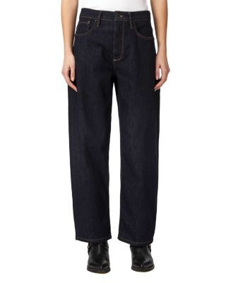 Allsaints Sadie High Rise Barrel Jeans in Rinse Wash