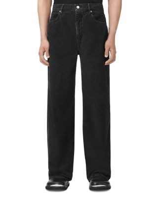 Allsaints Lenny Cotton Loose Fit Corduroy 31.5 Jeans in Navy Blue