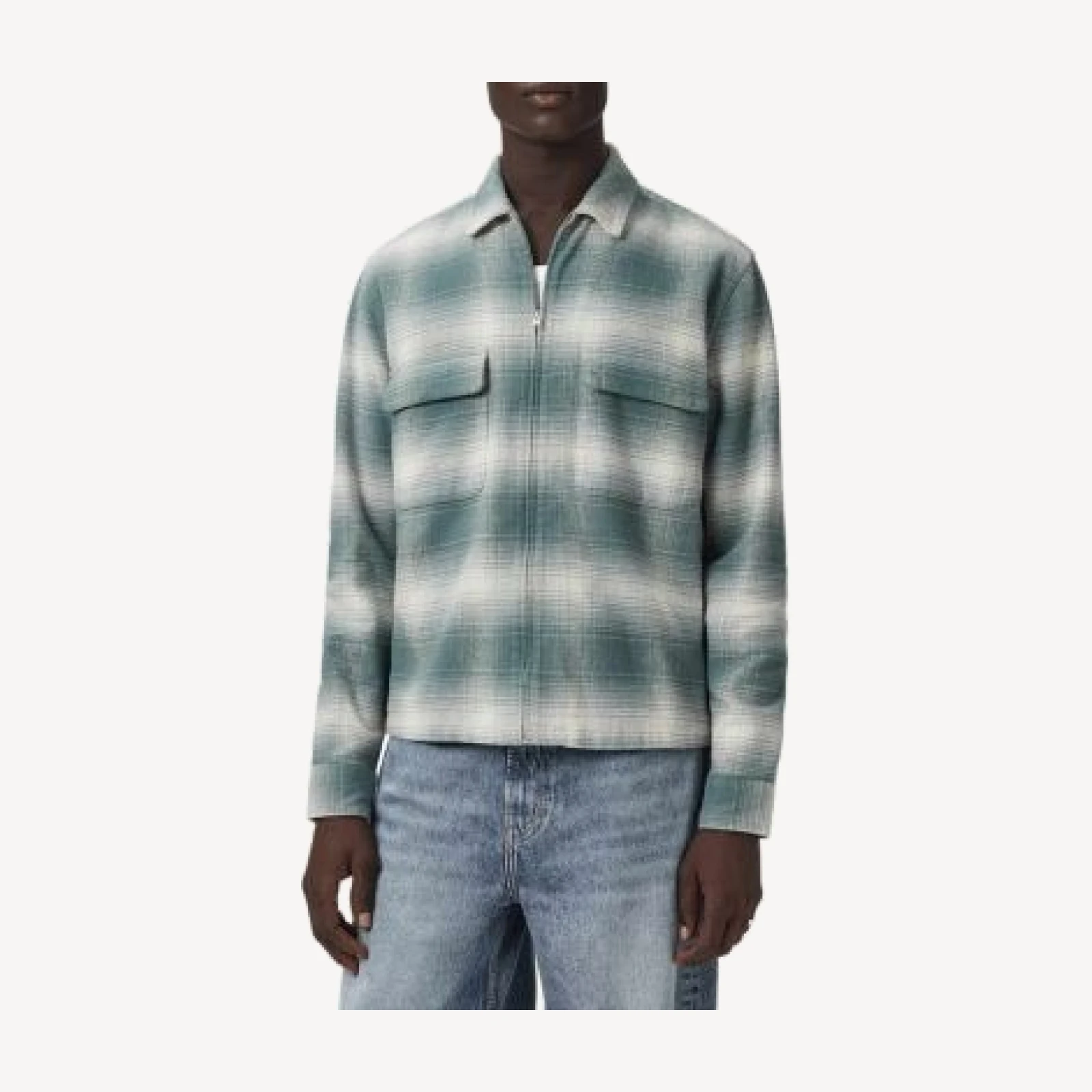 Allsaints Polanco Flap Pocket Check Shirt