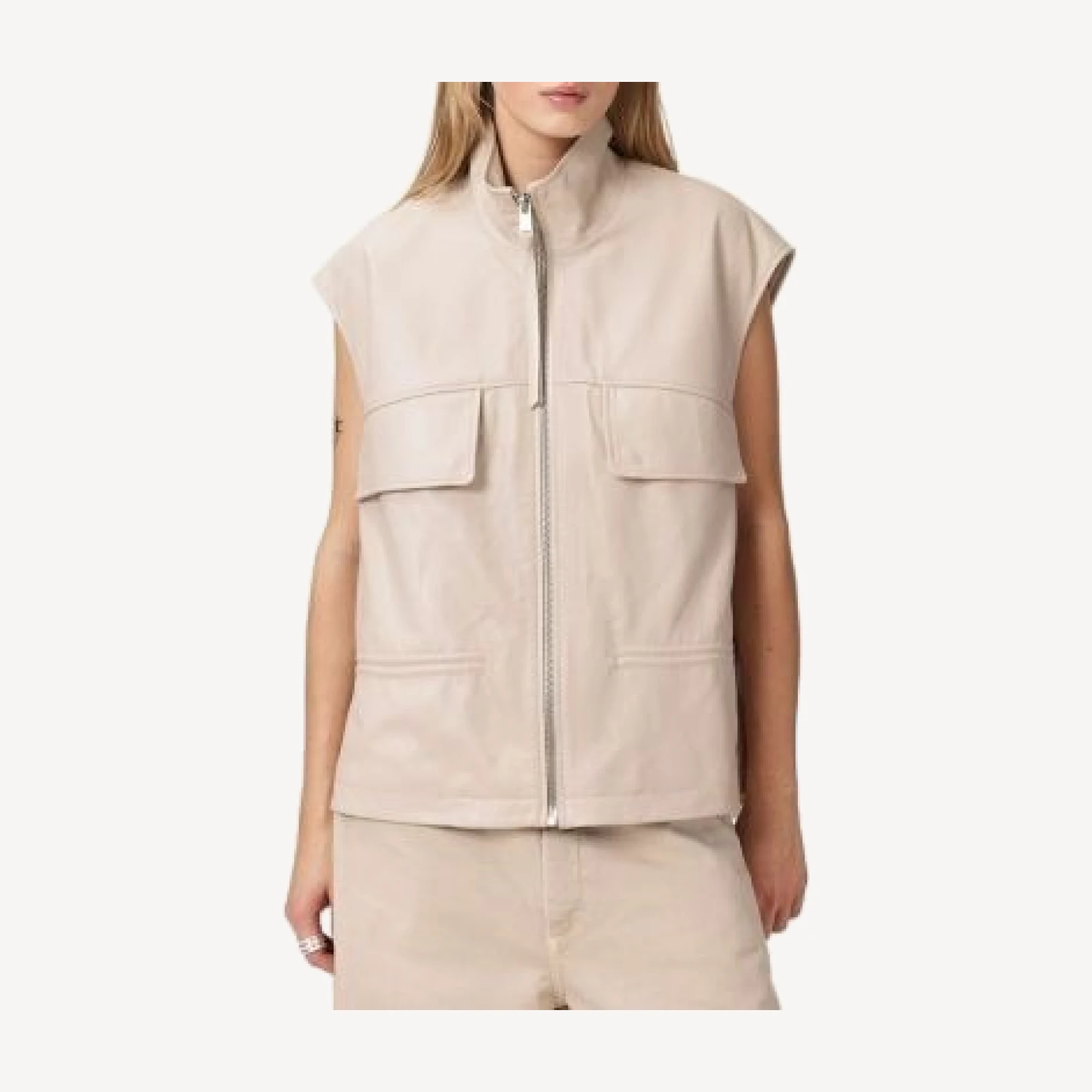 Allsaints Flor Leather Vest