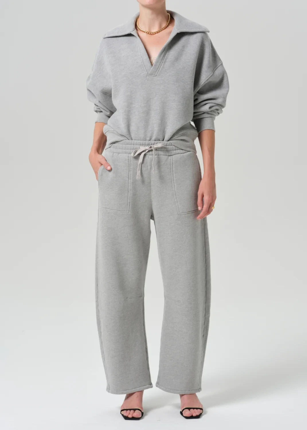 Freya Sweatpant in Heather Grey