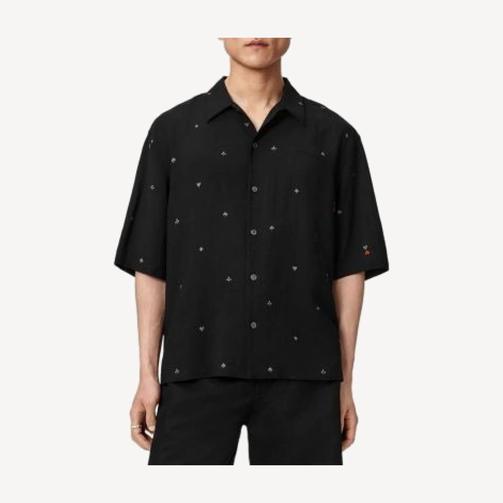 Allsaints Card Suit Pattern Shirt
