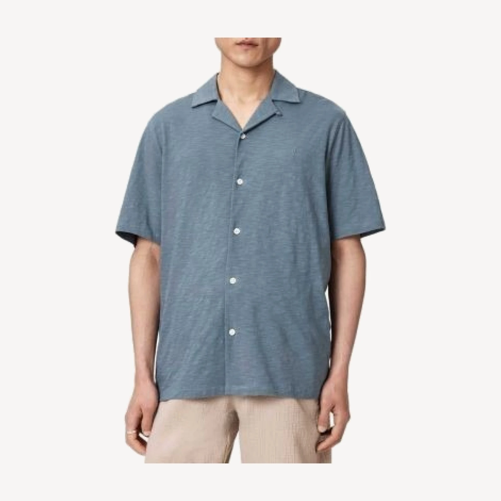 Allsaints Robson Relaxed Fit Short Sleeve Camp Shirt
