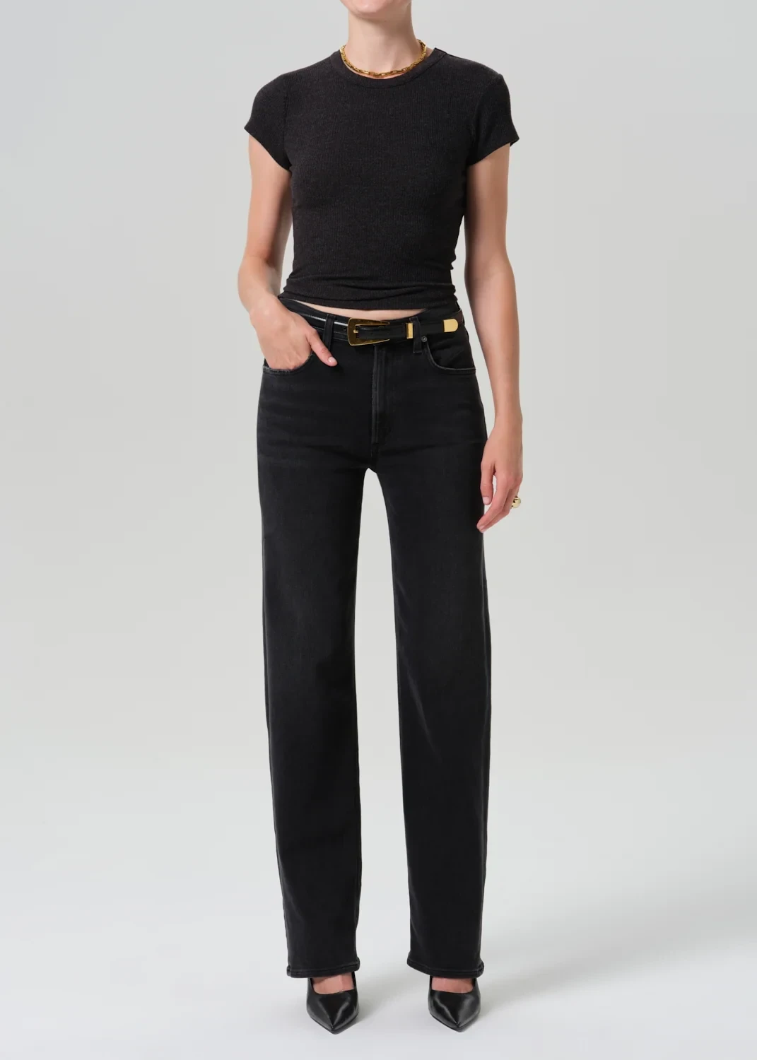 Palma Straight Long Clean Hem in Nebulae