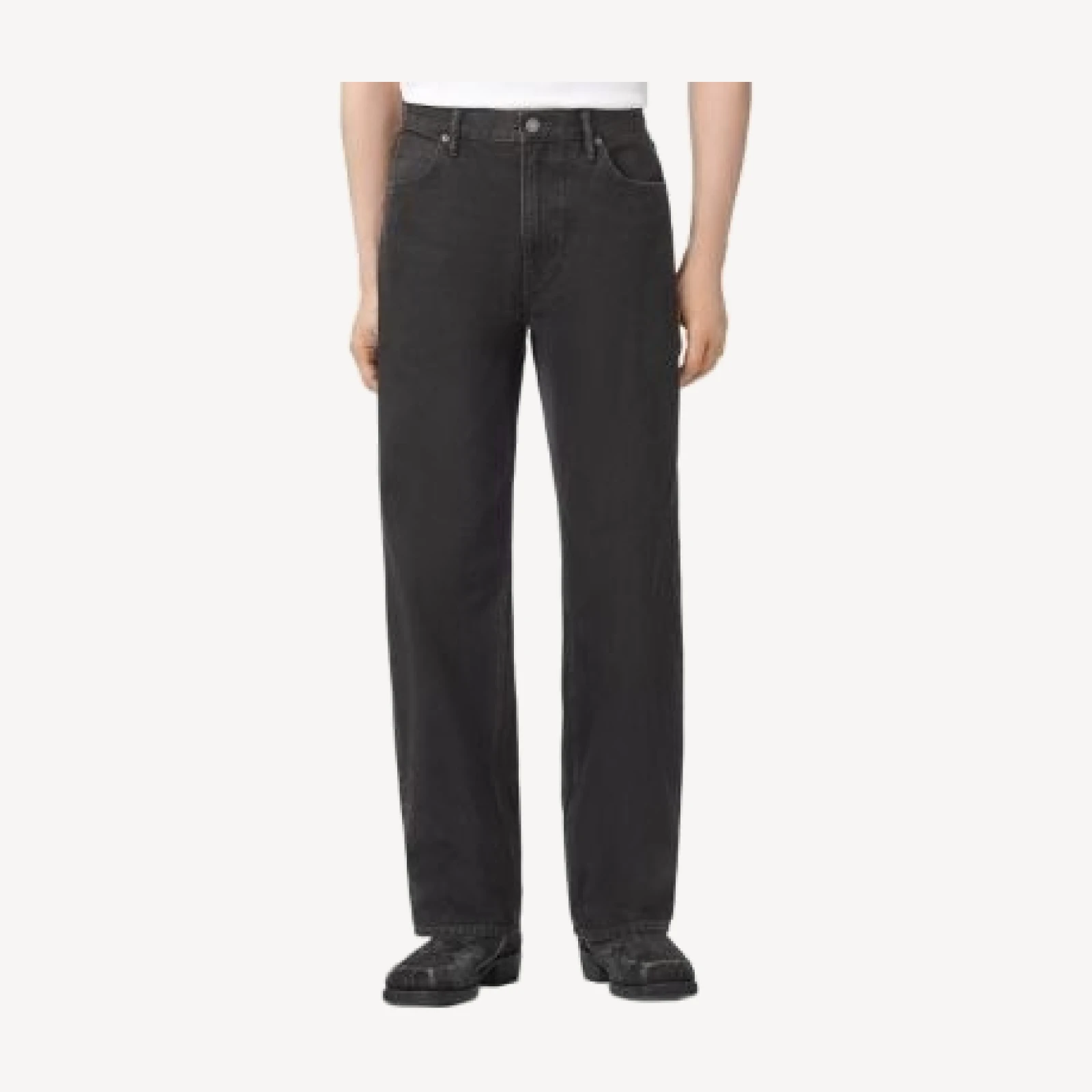 Allsaints Mullen Cotton Loose Fit 31.5 Jeans in Overdyed Brown
