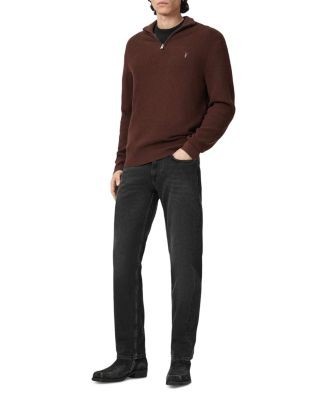 Allsaints Zip Funnel Neck Sweater