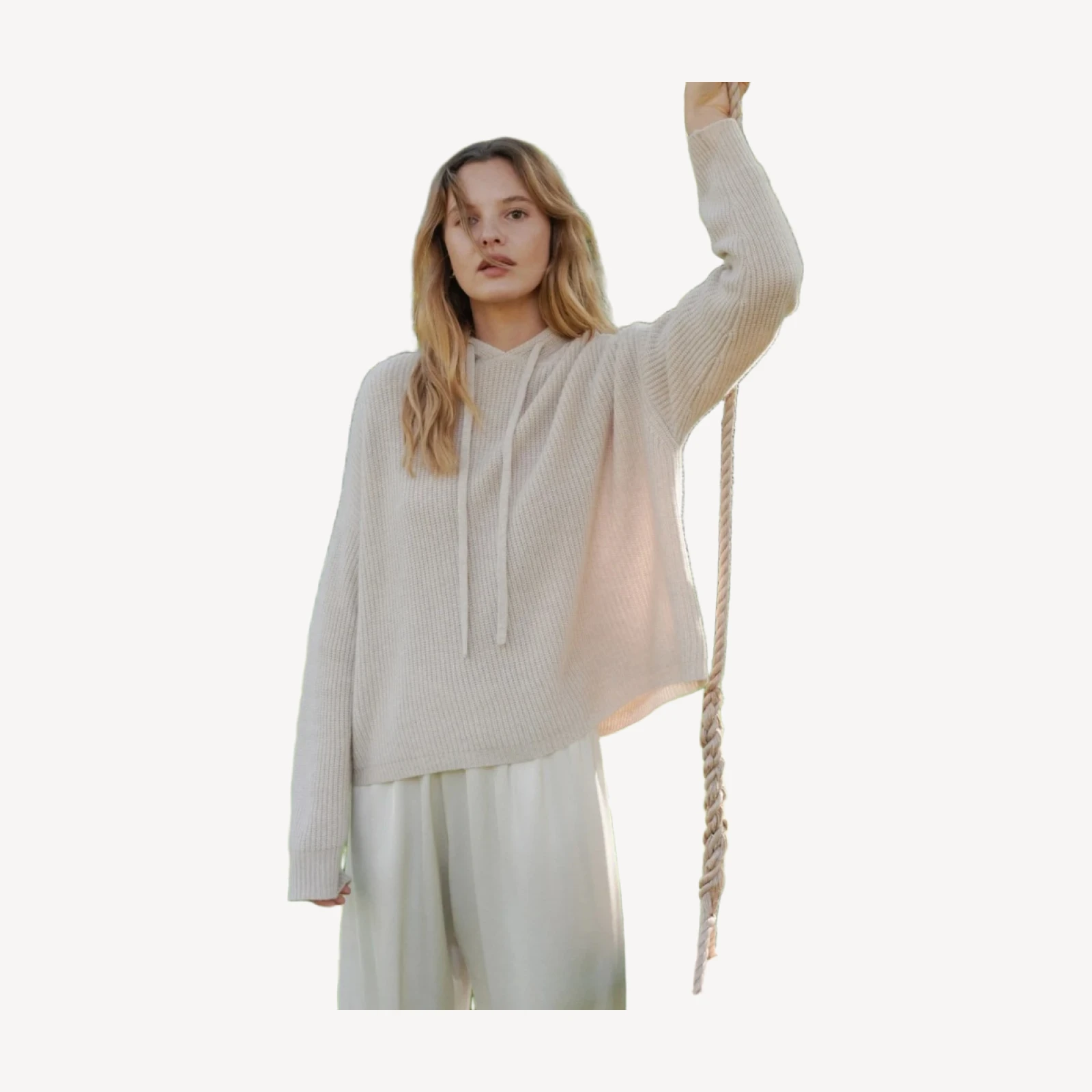 Cashmere Fisherman Hoodie