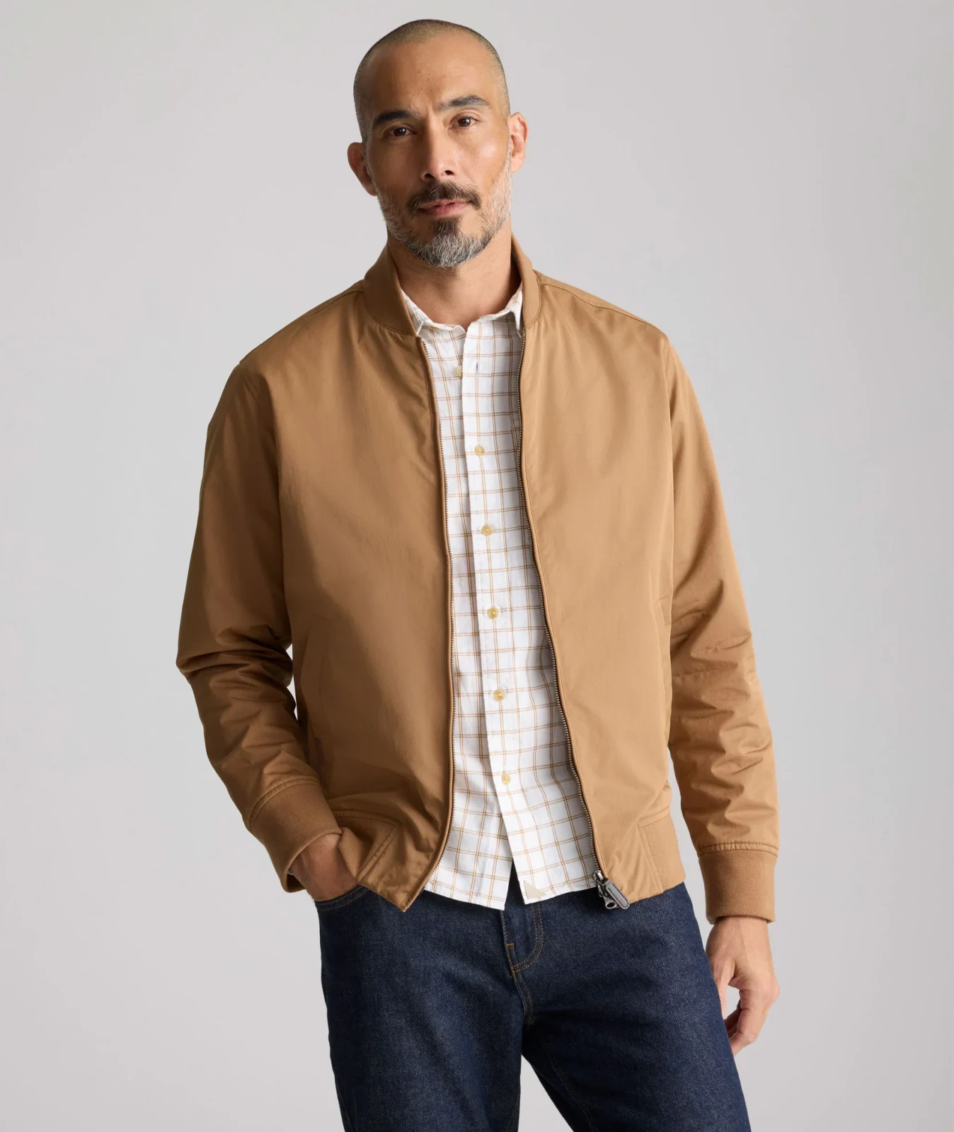 Cotton Blend Bomber Jacket