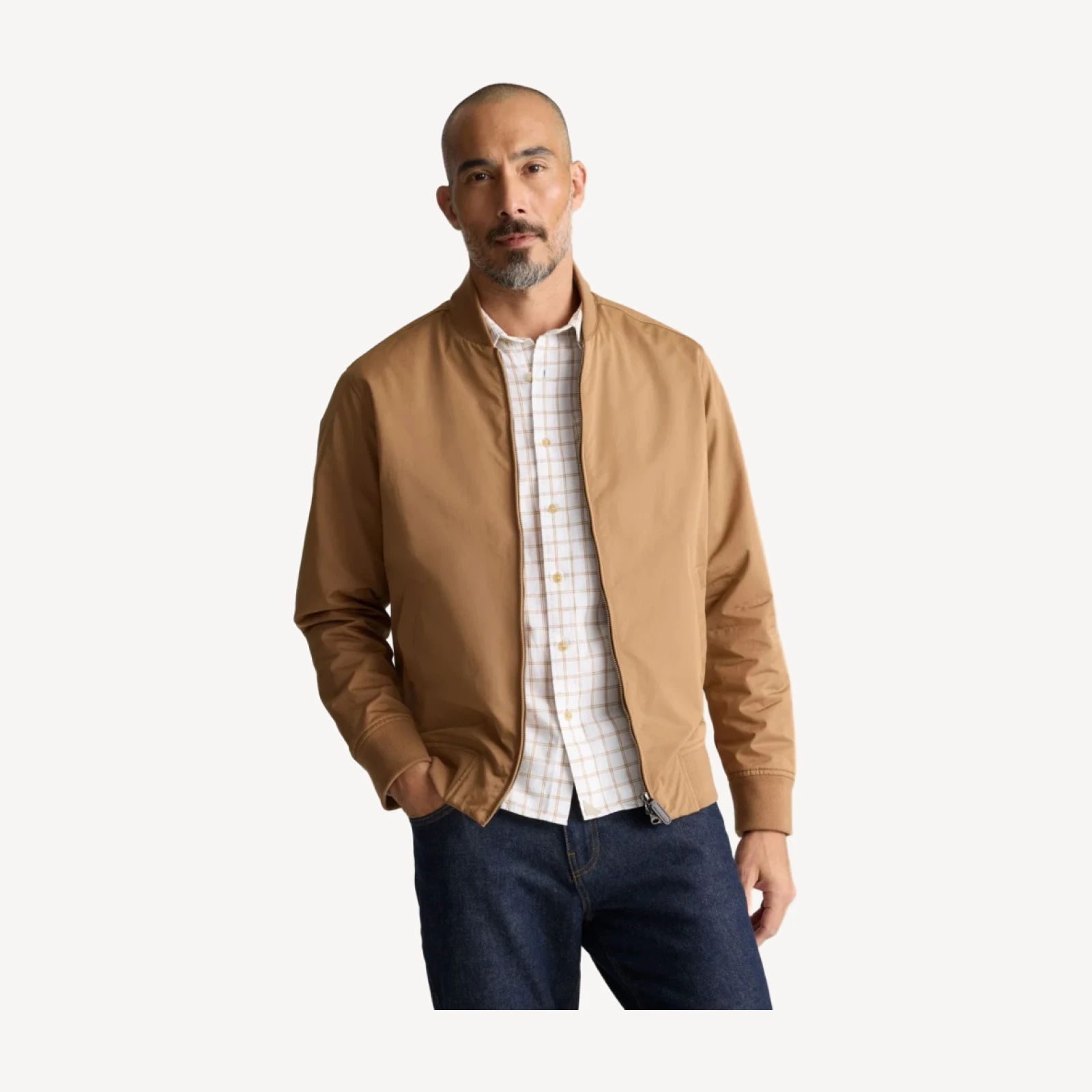 Cotton Blend Bomber Jacket