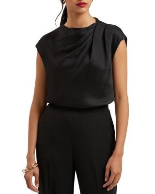 Ted Baker Draped Neck Textured Top