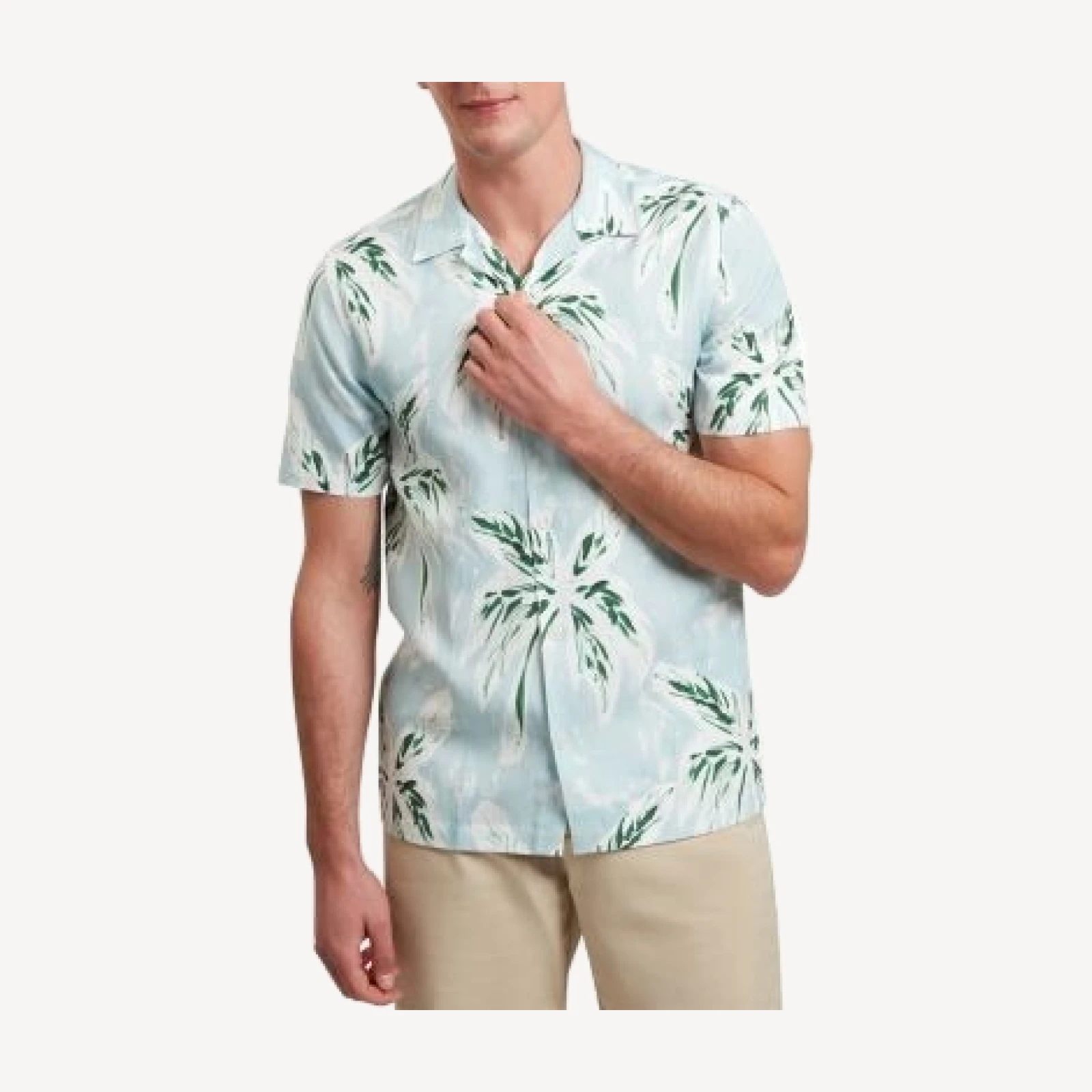Ted Baker Boche Relaxed Fit Tropical Palm Tree Shirt