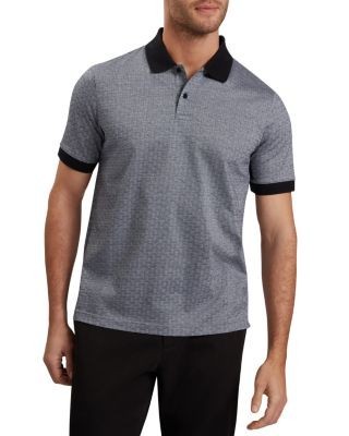 Ted Baker Auguso Short Sleeve Regular Tonal Jacquard Polo