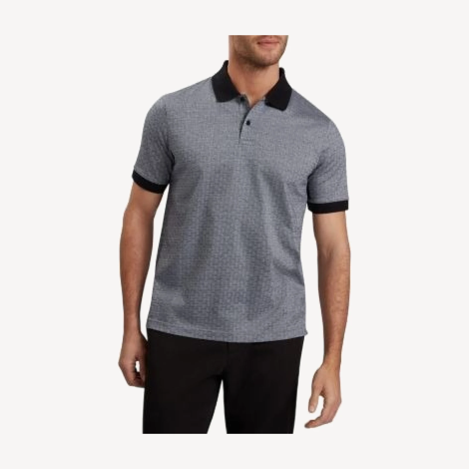Ted Baker Auguso Short Sleeve Regular Tonal Jacquard Polo